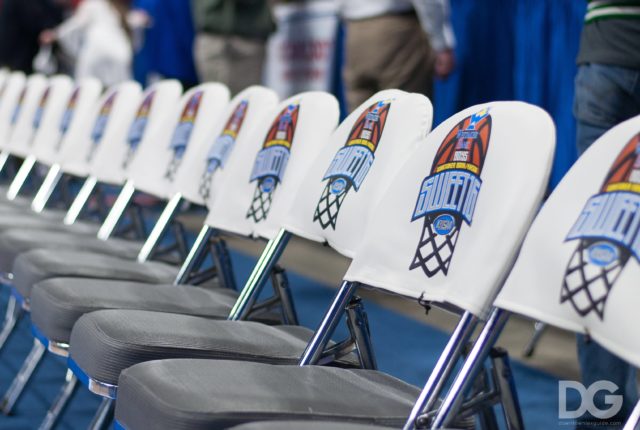 Player benches at the KHSAA Boys Sweet Sixteen at Rupp Arena